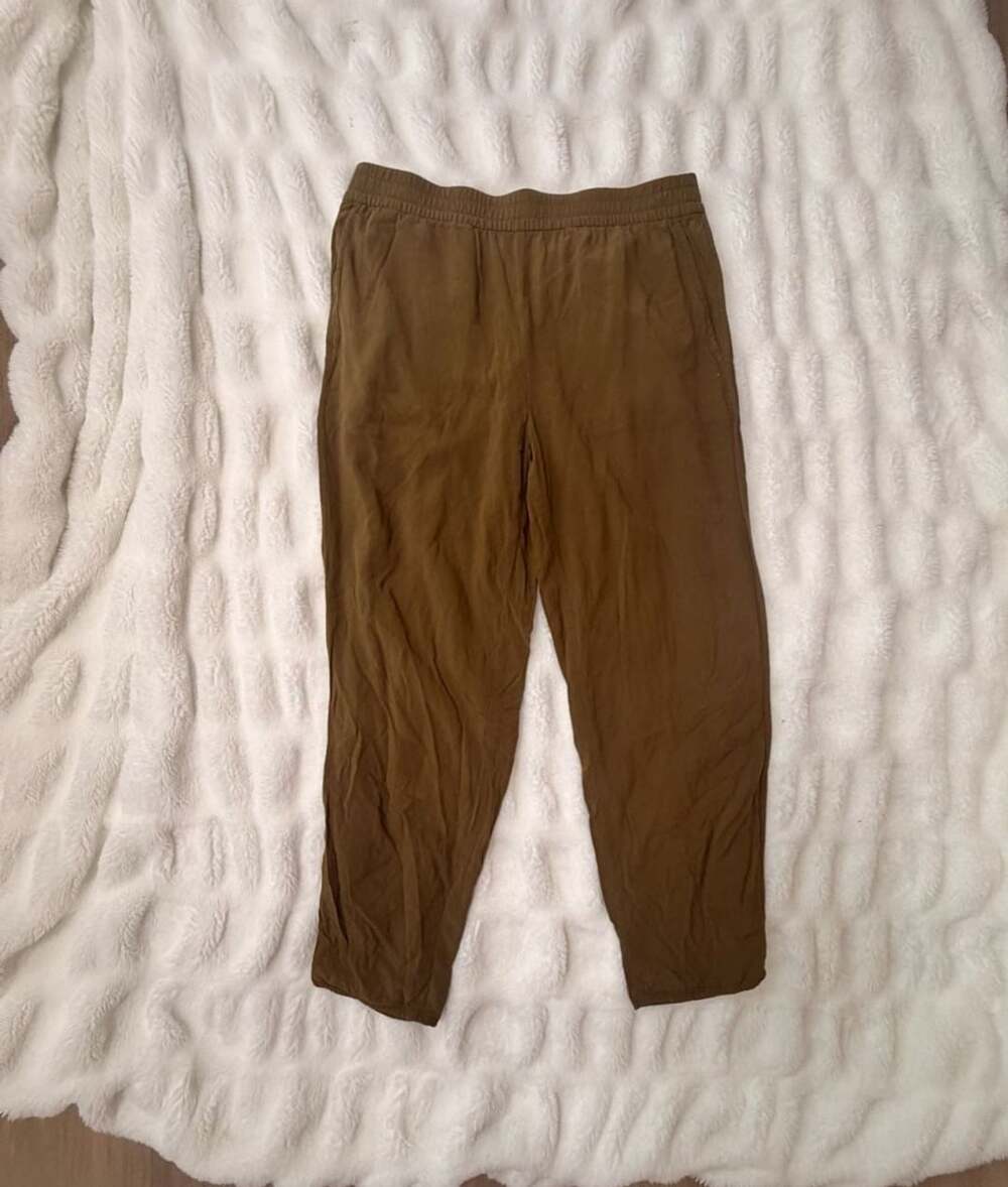 Madewell Size S Olive Green Pull-On Tapered Lounge Pants
